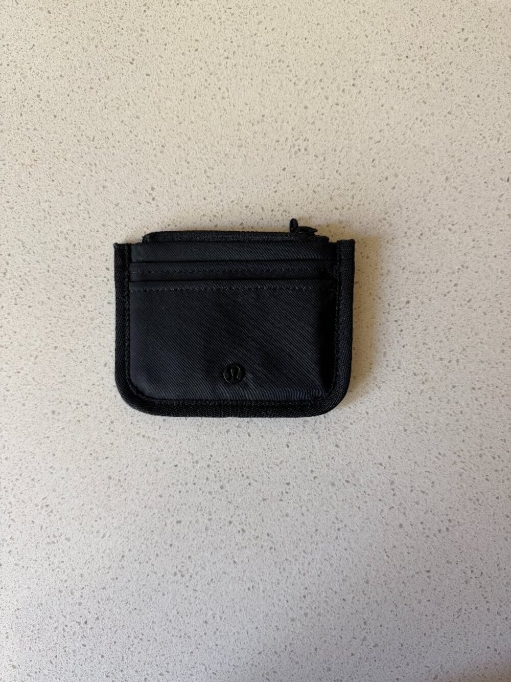 lululemon Black Clippable Card Pouch Zip Wallet